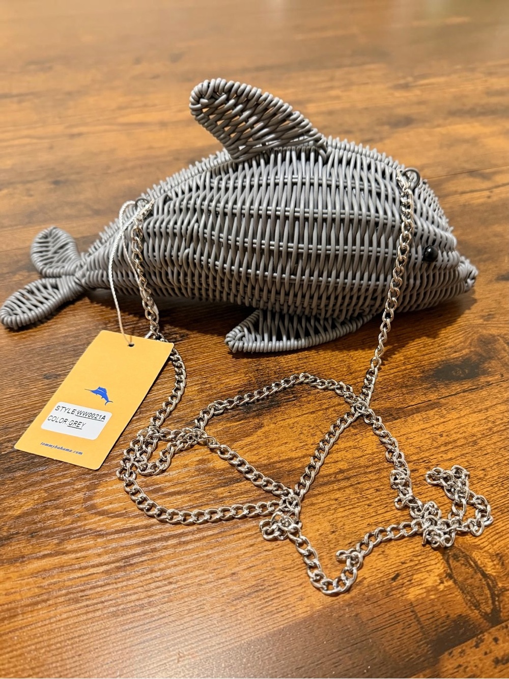 Tommy Bahama Grey Dolphin Crossbody Bag NWT